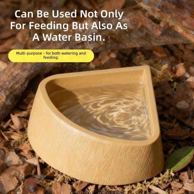 Water Dish Reptile - Reptiles Water Dish Bowl Triangular Feeding