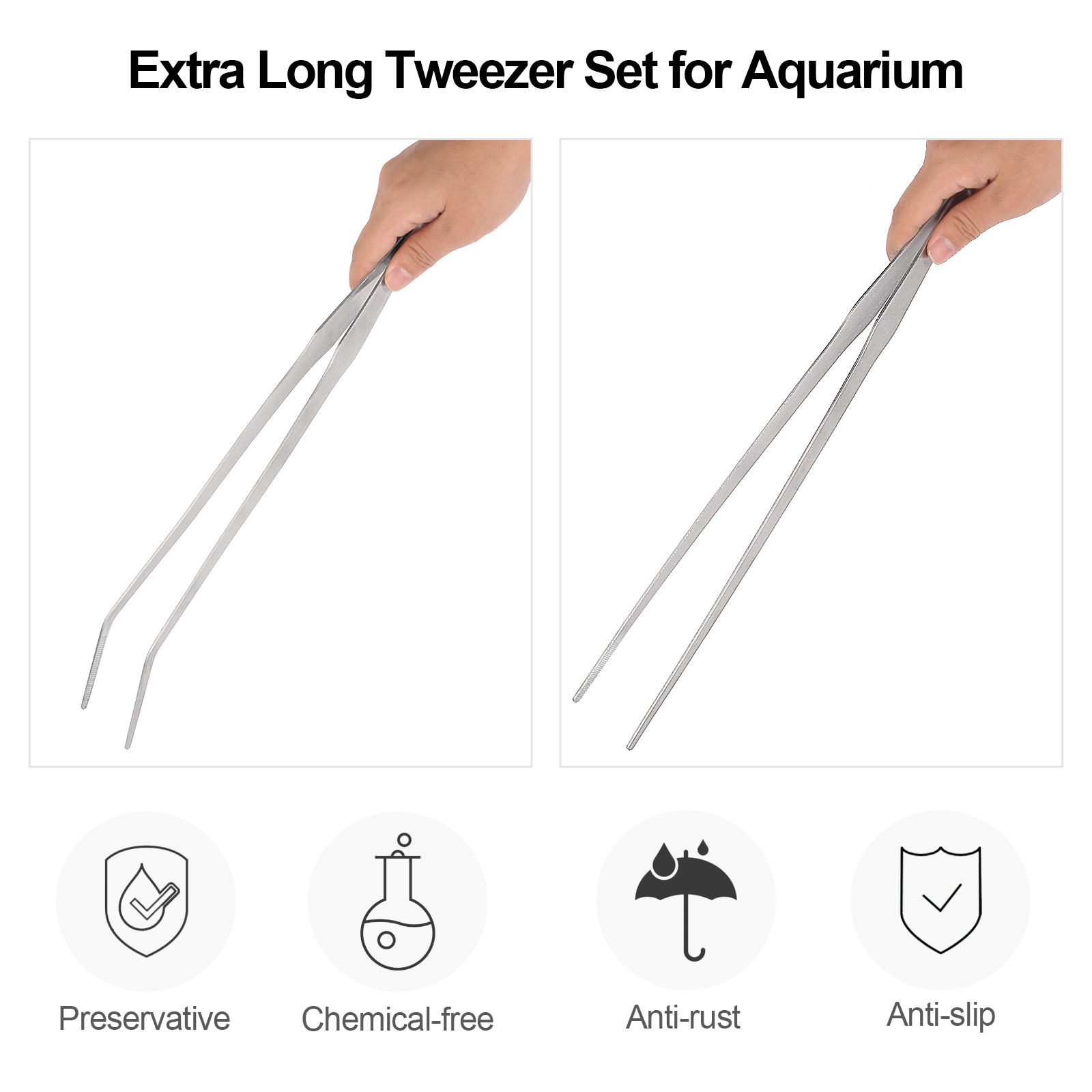 FEITA Long Stainless Steel Twe - Feeding Tong Stainless recension och pris