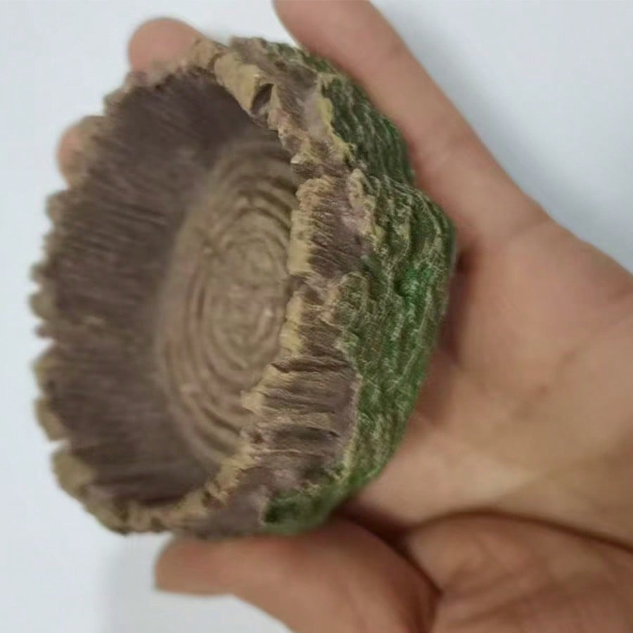 1 pcs Tree Stump  Shaped Repti - Water Dish Reptile recension och pris