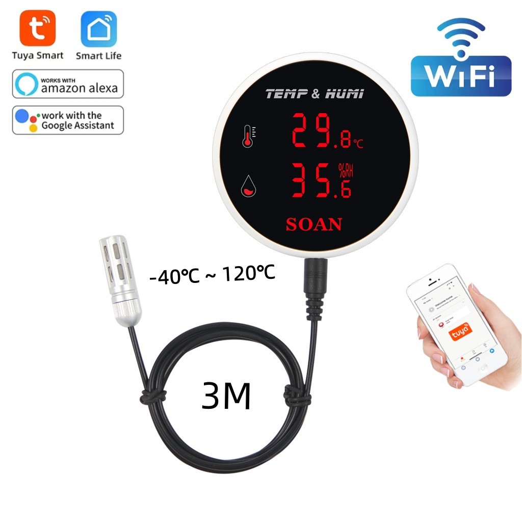 Tuya WiFi Temperature Humidity - Digital Hygrometer Probe recension och pris